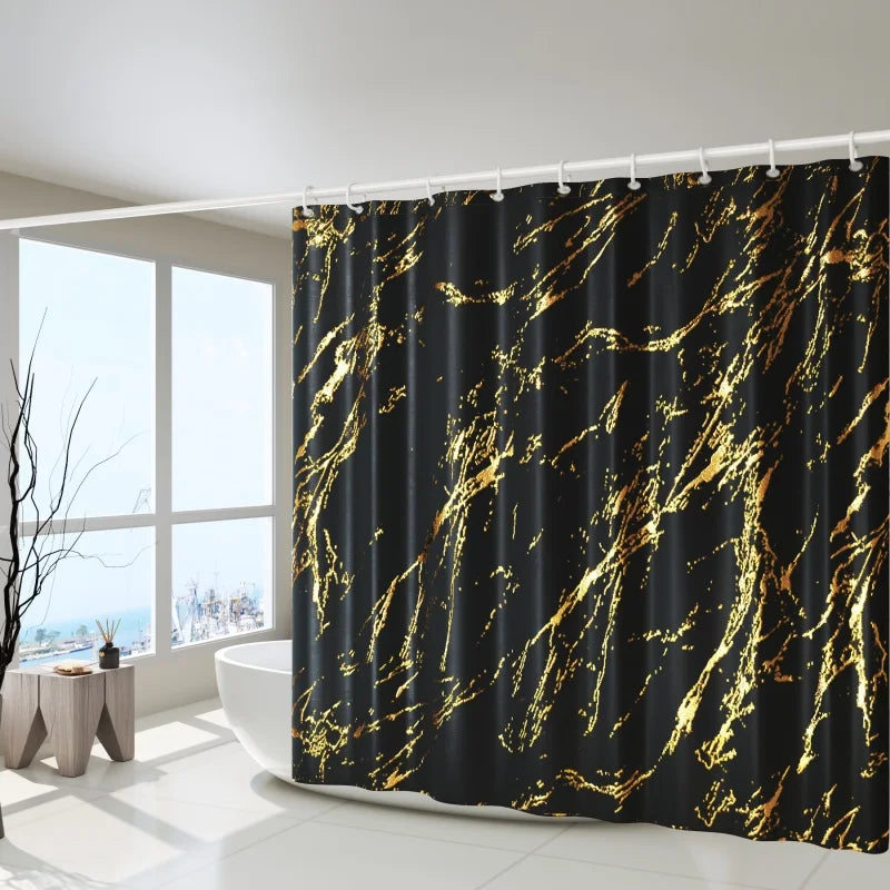 Choice Gilded Silver Plated Craft Shower Curtain Polyester Fabric