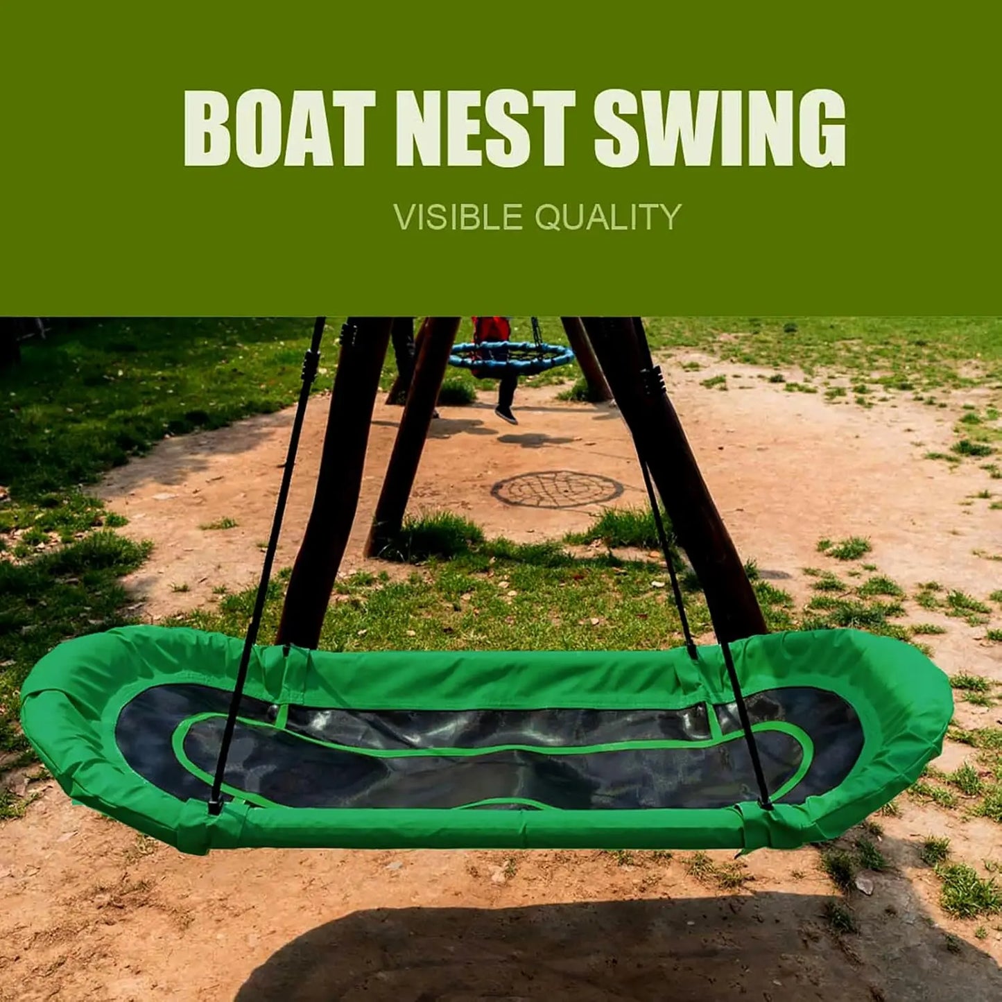 Platform Boat Swing Hammock Lounger For Outdoor Living Spaces
