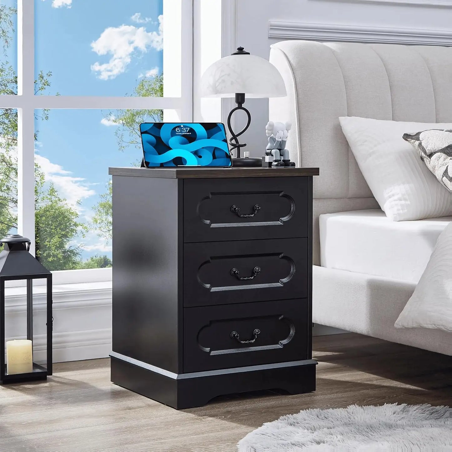 Farmhouse Cherry Wood Dresser Chest Of Drawers For Bedroom