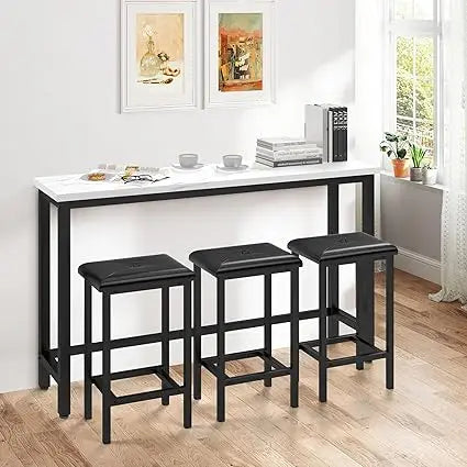 DAFIFY Modern Faux Marble Counter Height Bar Table Set