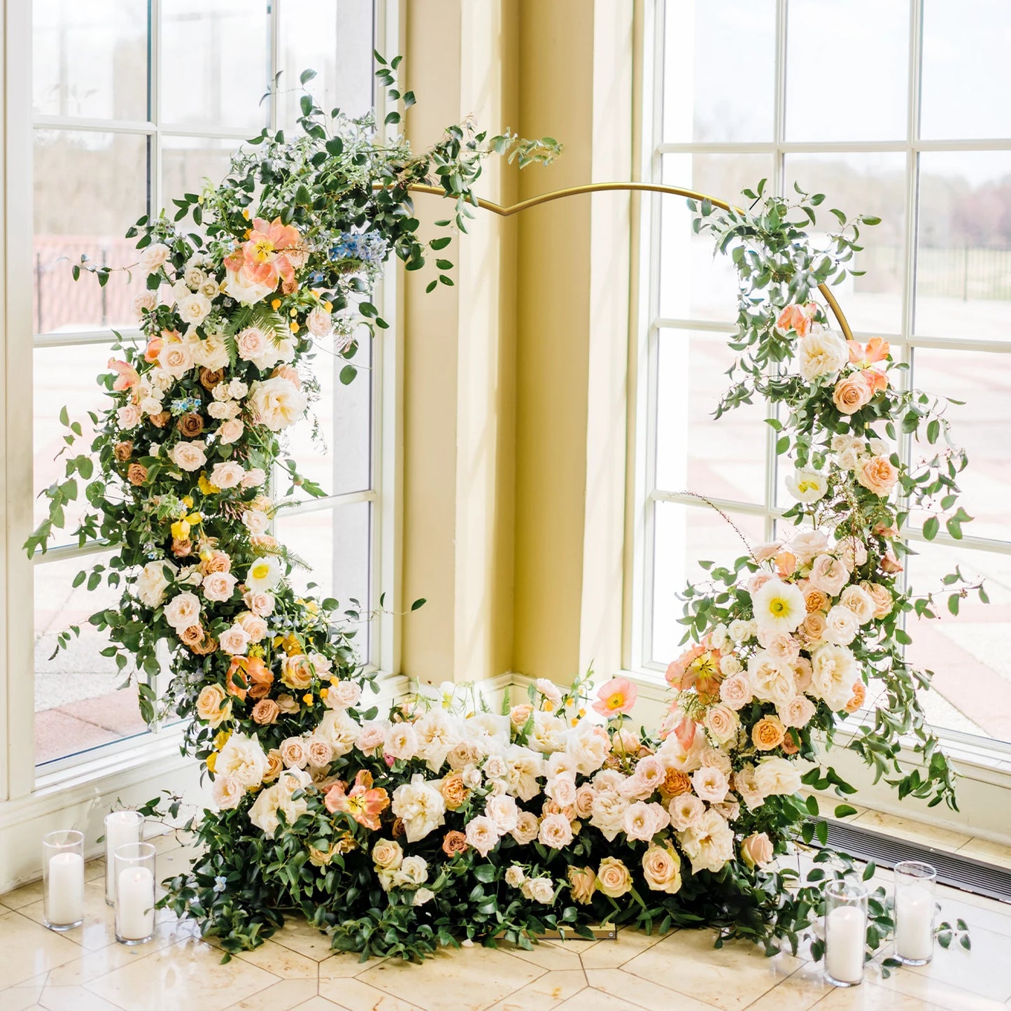 Heart Shape Wedding Arch Backdrop Frame for Ceremony