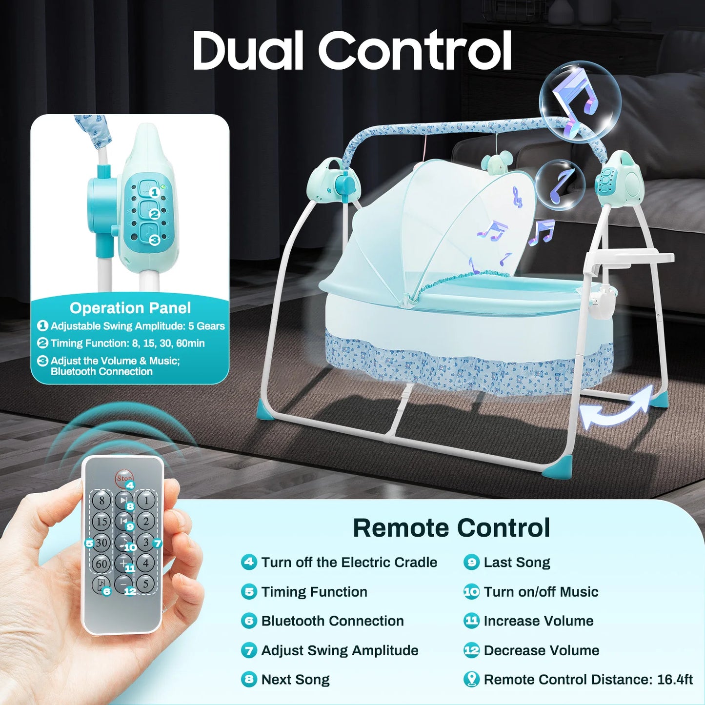 Devine In And Out Electric Baby Cradle Rocker Deluxe