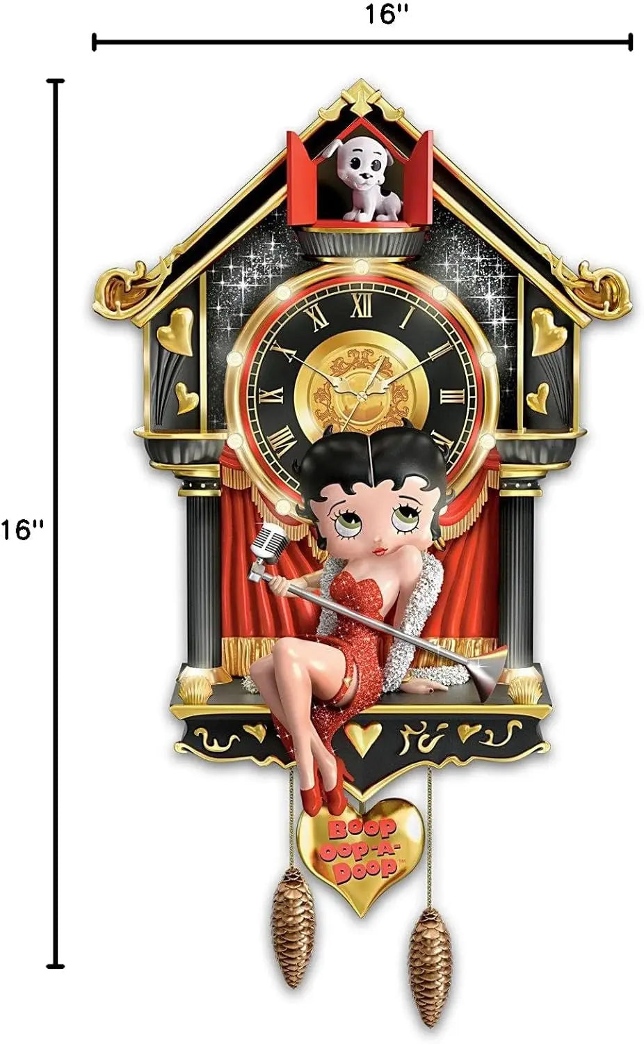 Sculpted Betty Boop Cuckoo Clock With Lights And Sound