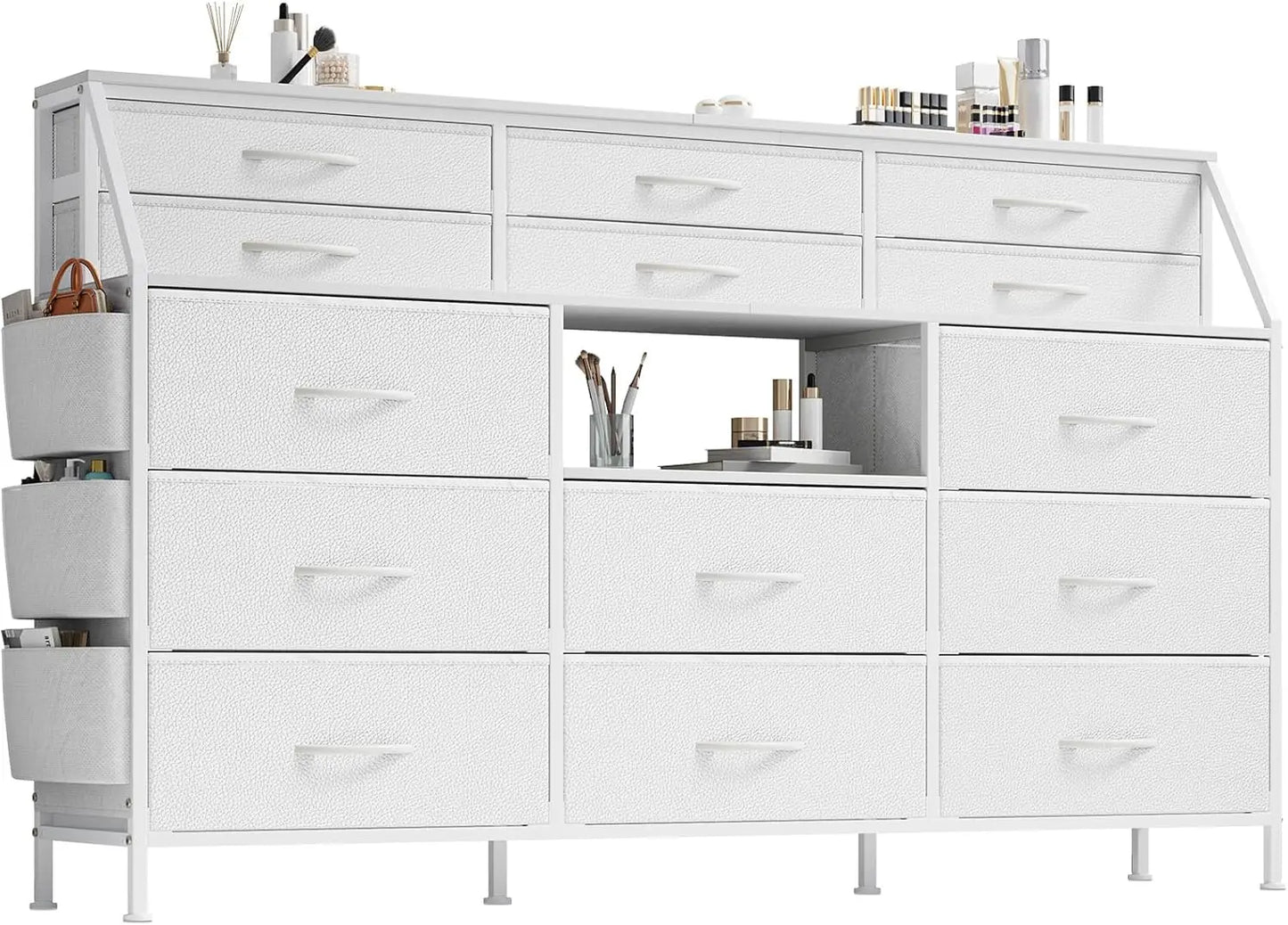 14 Drawer Dresser With Wooden Top Frame Television Stand