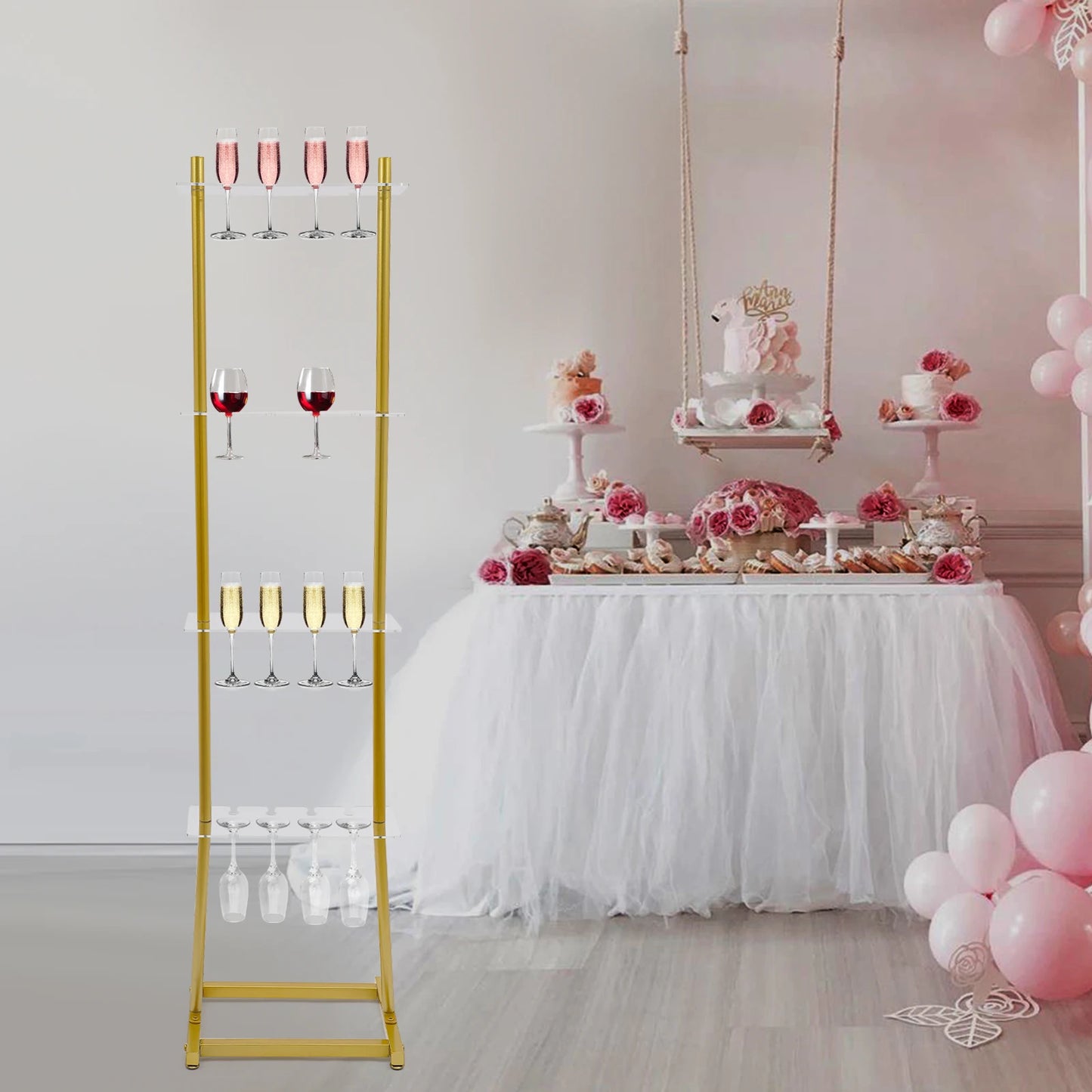 Sichuan Champagne Glass Stand Wall Holder for Weddings