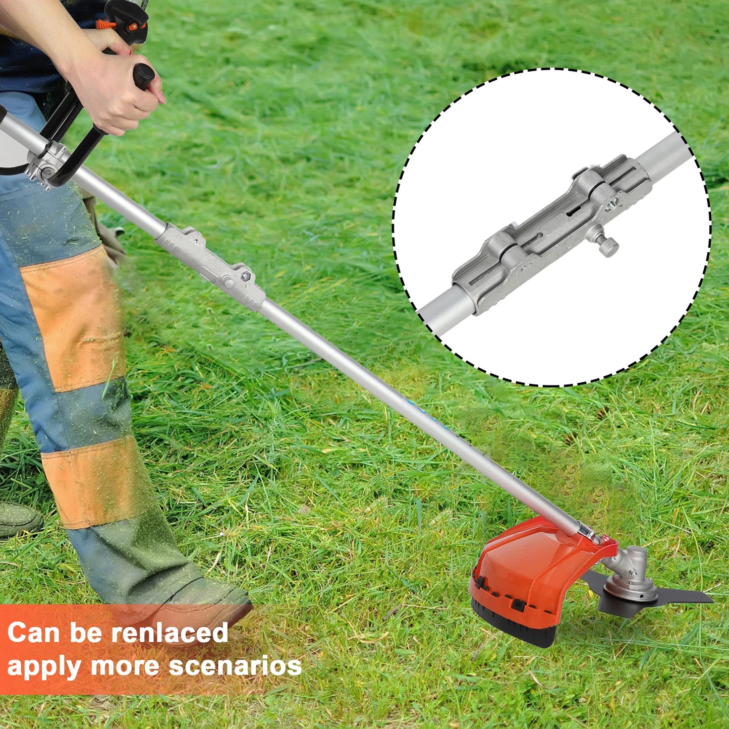 Gas String Trimmer 52cc Weed Wacker 2 in 1 Cordless Hedge Trimmer Brush Cutter