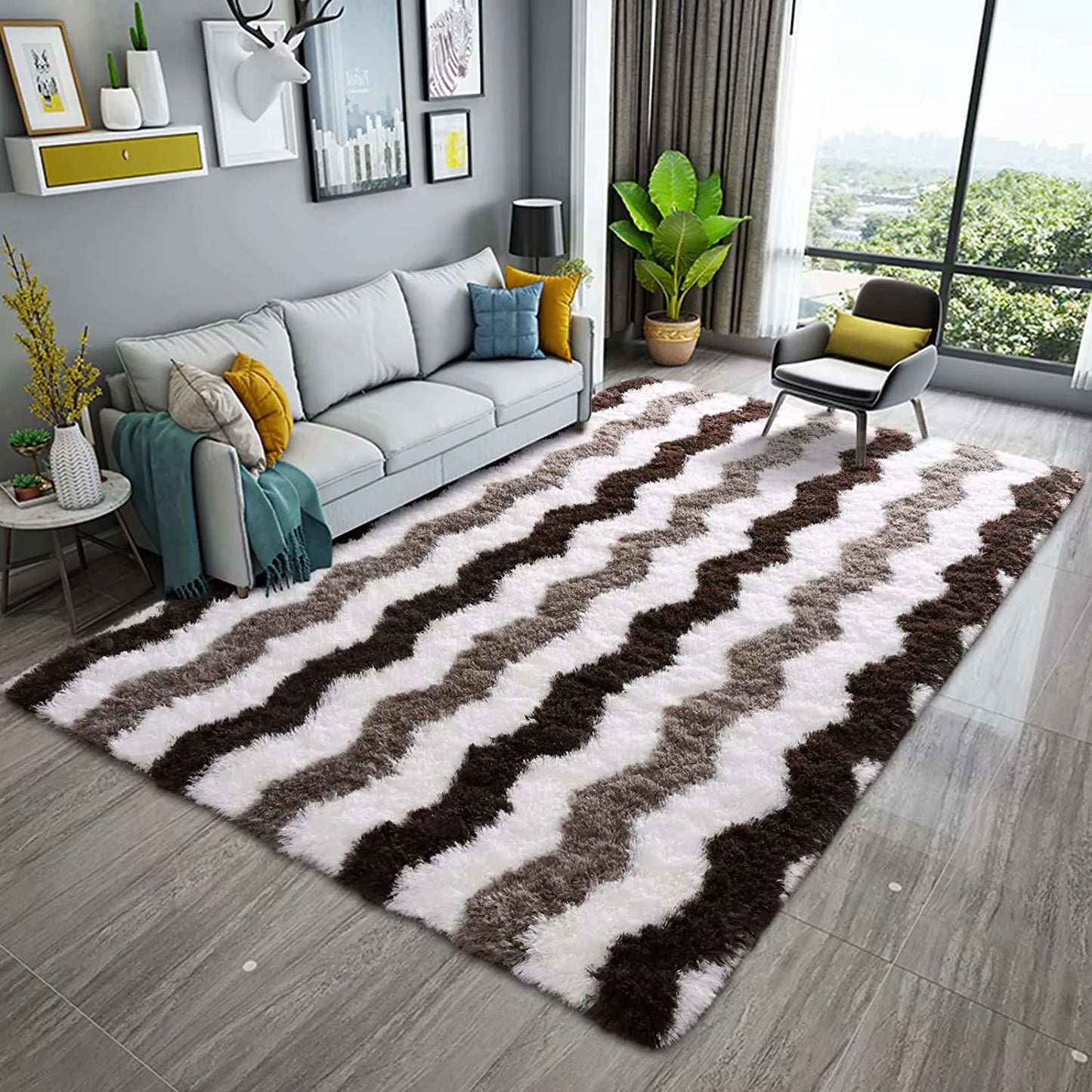 Soft Shaggy Plush Area Rugs for Home Decor