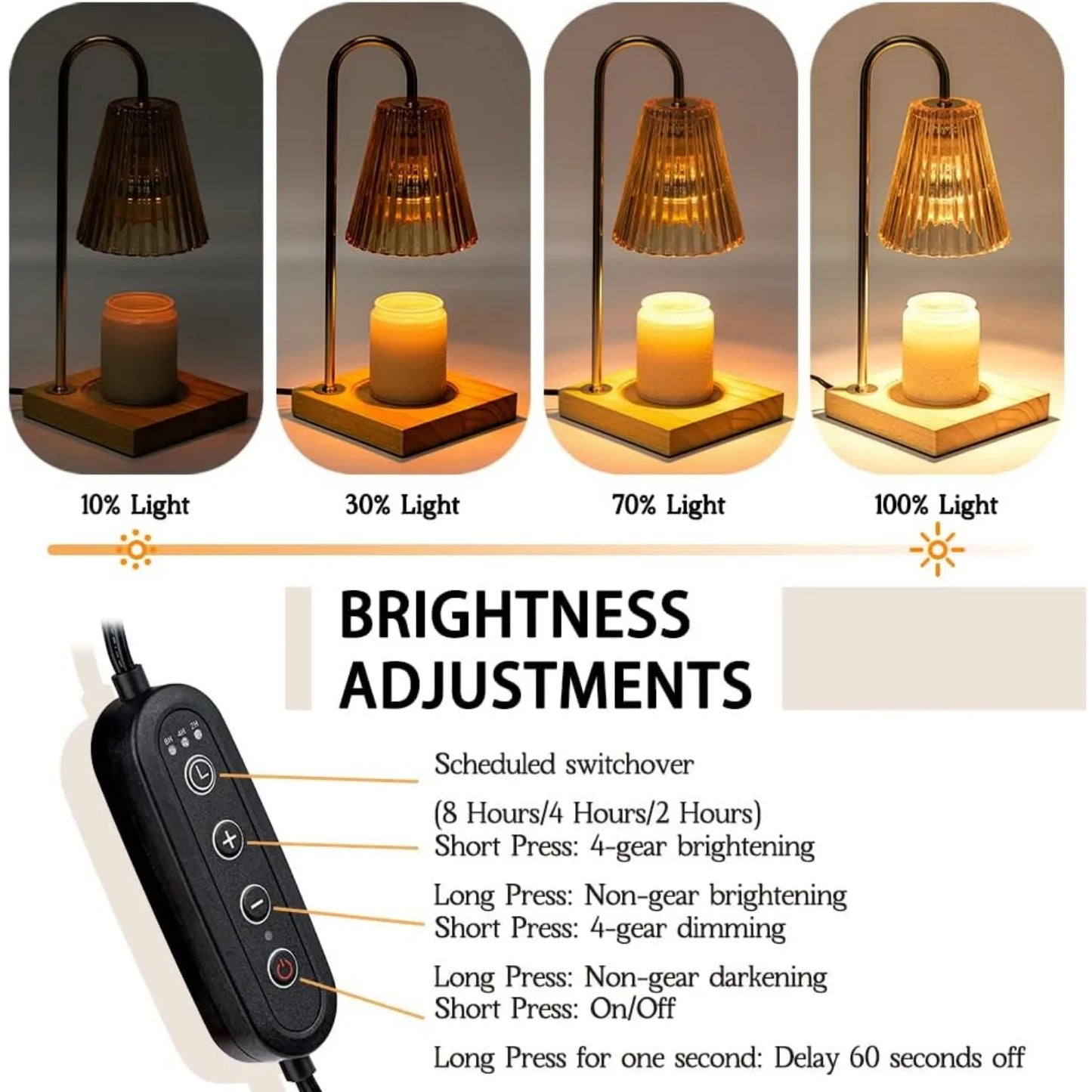Warm Candle Lights with Timers by Home Fragrance