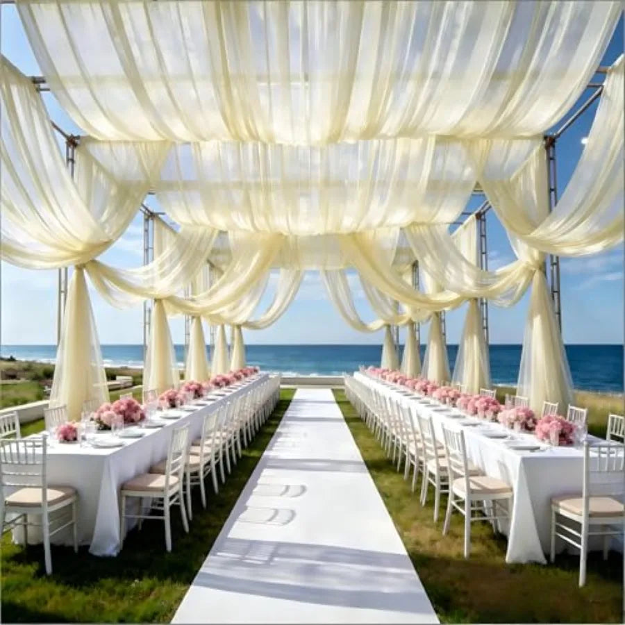Yao Hui Huang Wedding Ceiling Draping Fabric Chiffon Curtains