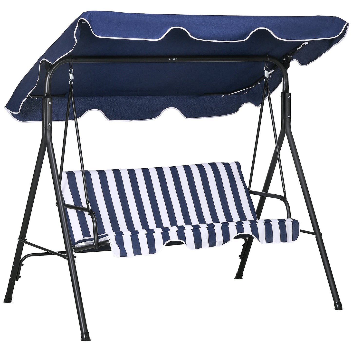 Outsunny Porch Swing Hammock Bench With Canopy Outdoor
