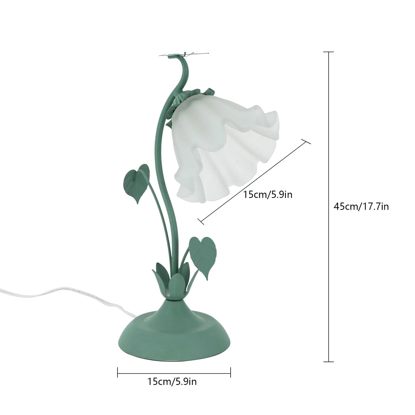 40W Retro Flower Desk Lamp E26 LED Illumination Light