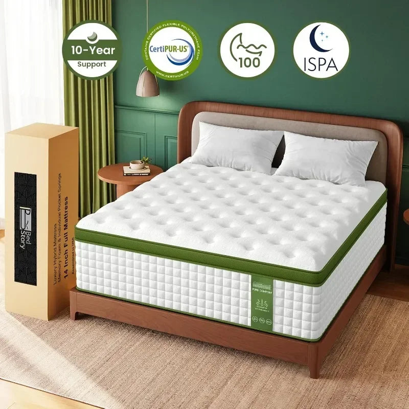 Extra Firm Cooling Gel Hybrid Mattress With Lumbar Support