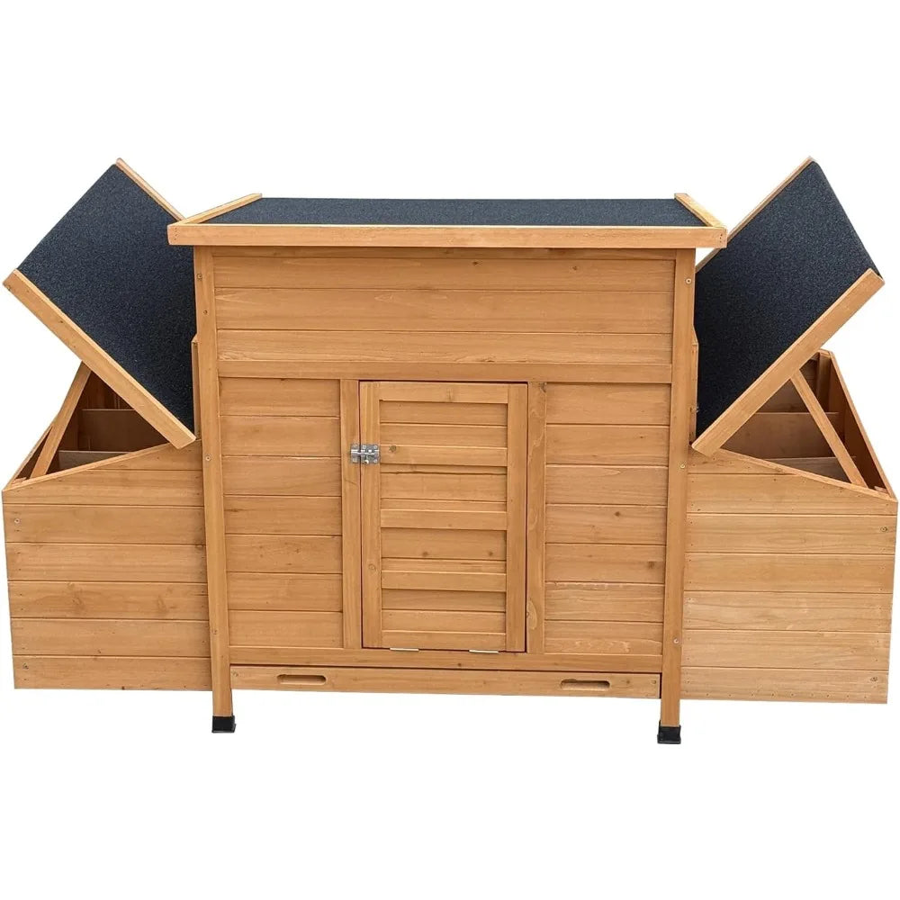 XMSJ WeatherproofAllSeasonVentilated Outdoor Chicken Coop HenHouse NestingBoxes