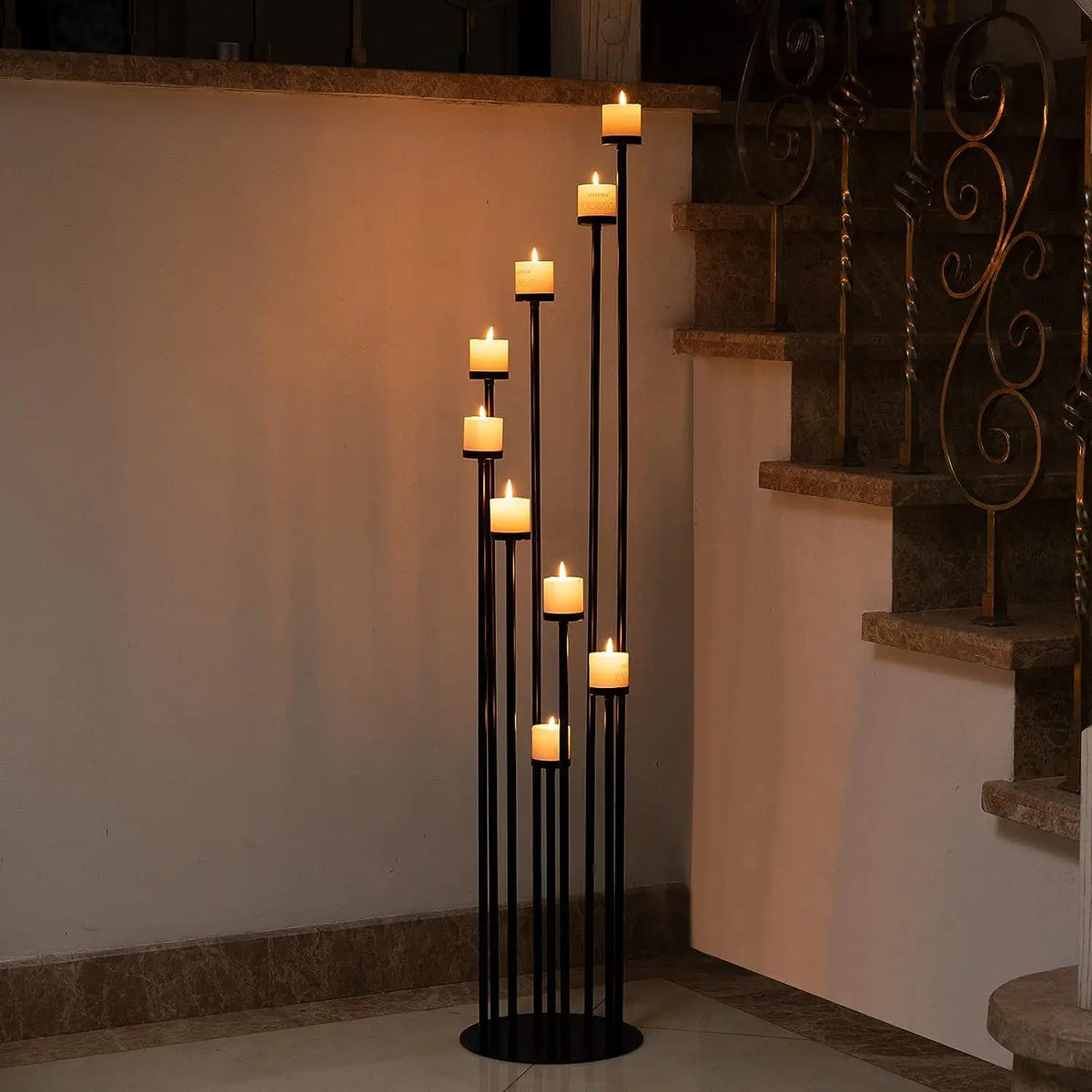 Pillar Candle Holder Candelabra for Wedding Table Centerpieces Home Decor