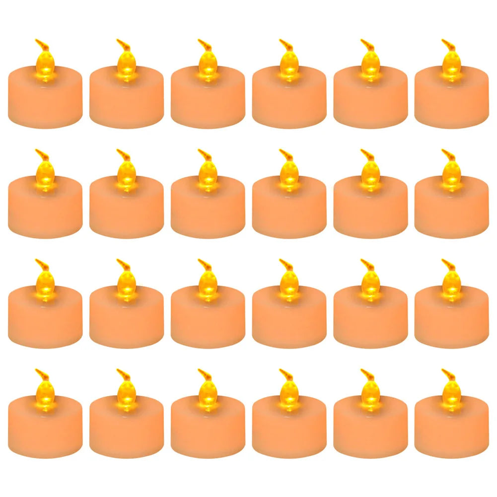 Feature Flameless LED Tealight Candles 12 Or 24 Pack