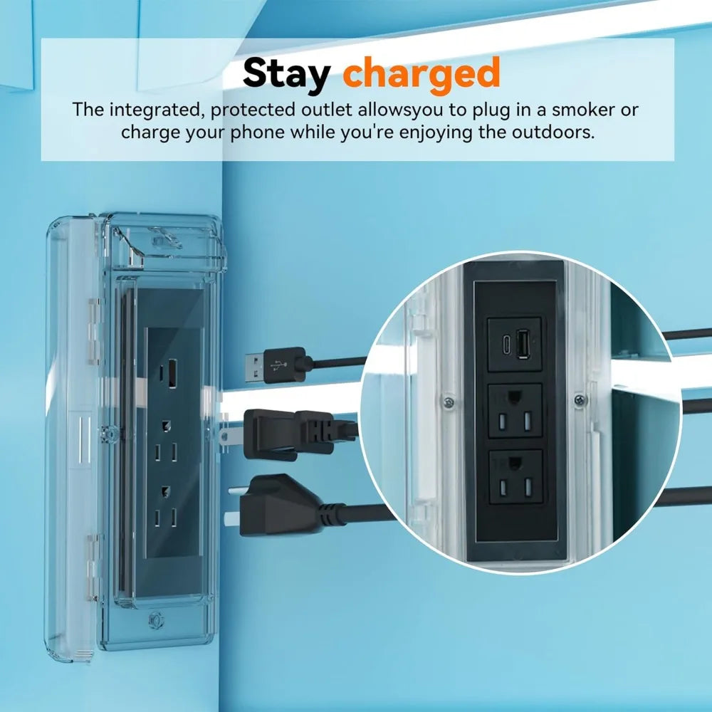 Coastal Dream Outdoor Gazebo With USB Charging And Hooks