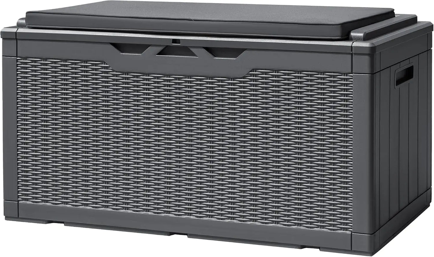 Devoko Resin Outdoor Deck Box Storage Bench Premium Waterproof