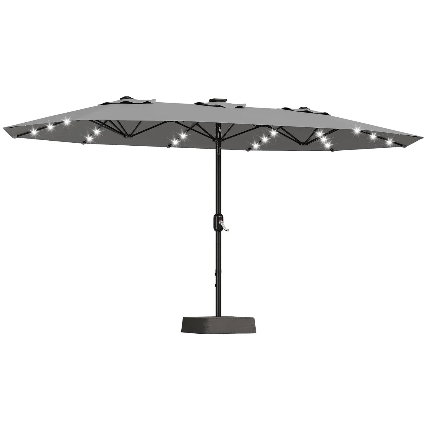 HiMISS Outdoor Patio Umbrella With Solar LED Lights Base
