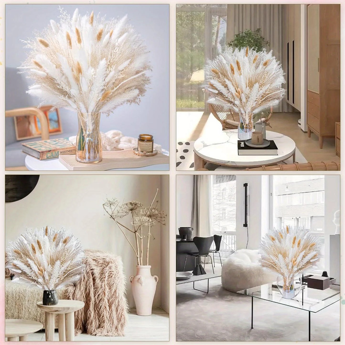 Zhejiang Pampas Grass Bouquet Natural Dried Decor Accent