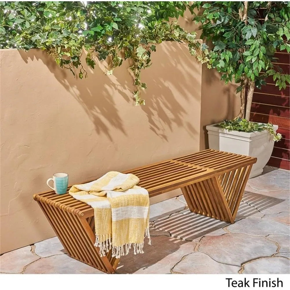 Esme Outdoor Acacia Wood Bench For Garden Patio Setting
