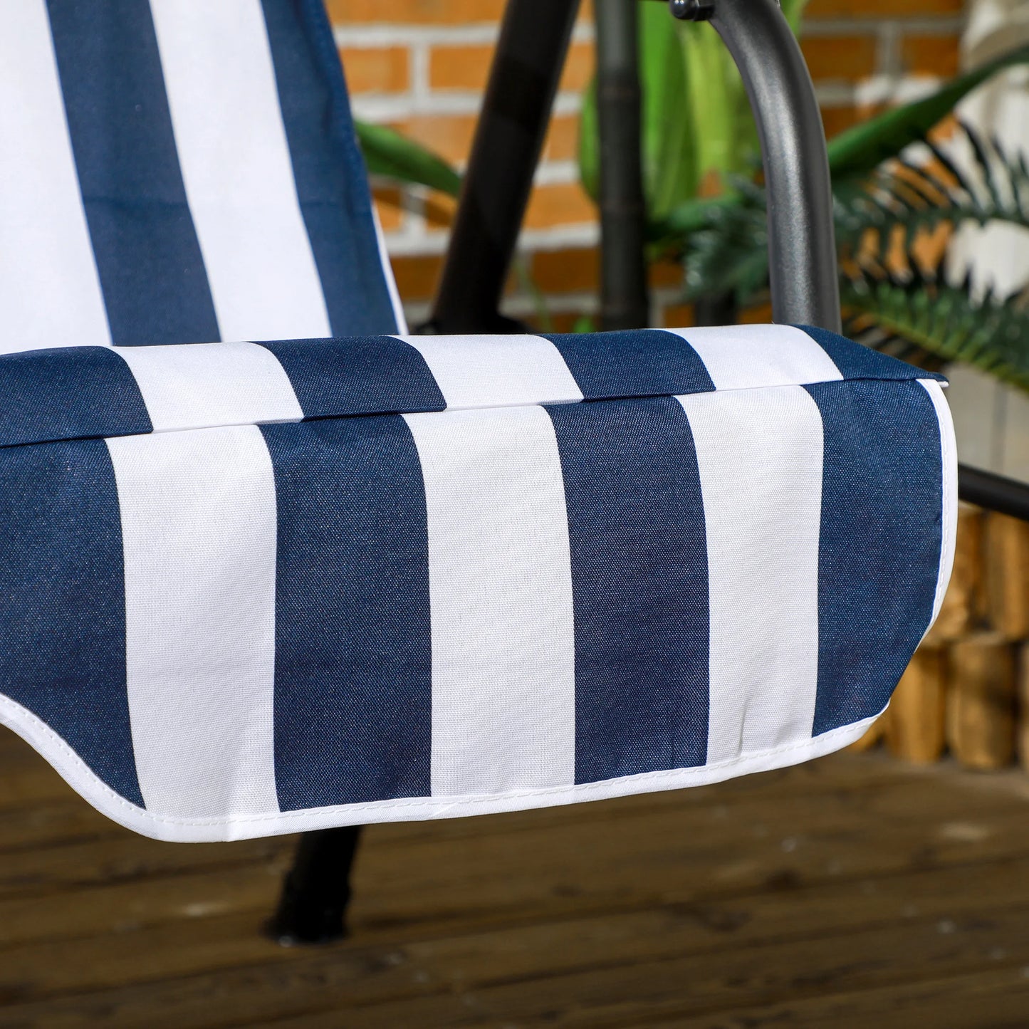 Outsunny Porch Swing Hammock Bench With Canopy Outdoor