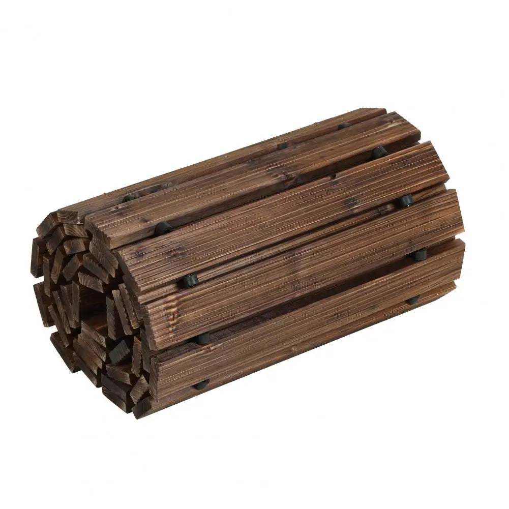 Roll Out Wooden Garden Pathway Outdoor Walkway Mat For Lawn