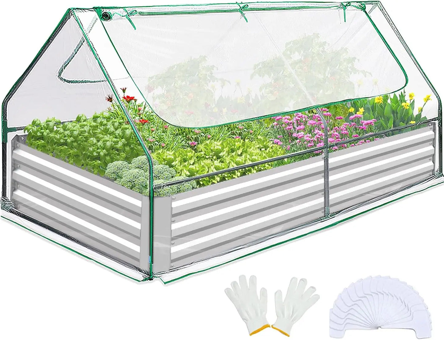 Hign-concerned Raised Garden Bed With Cover Galvanized Kit