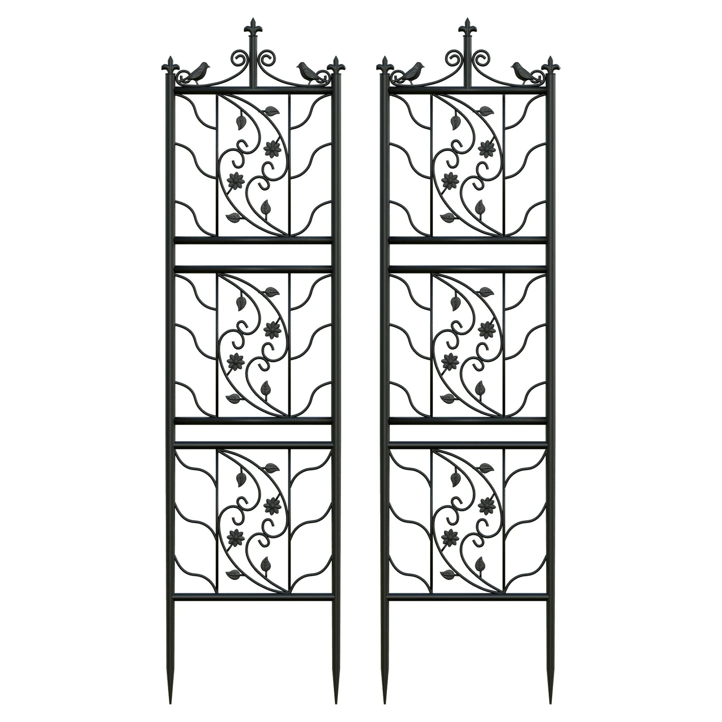 Metal Garden Trellis Tall Climbing Fence for Vegetables Grapes and Flowers
