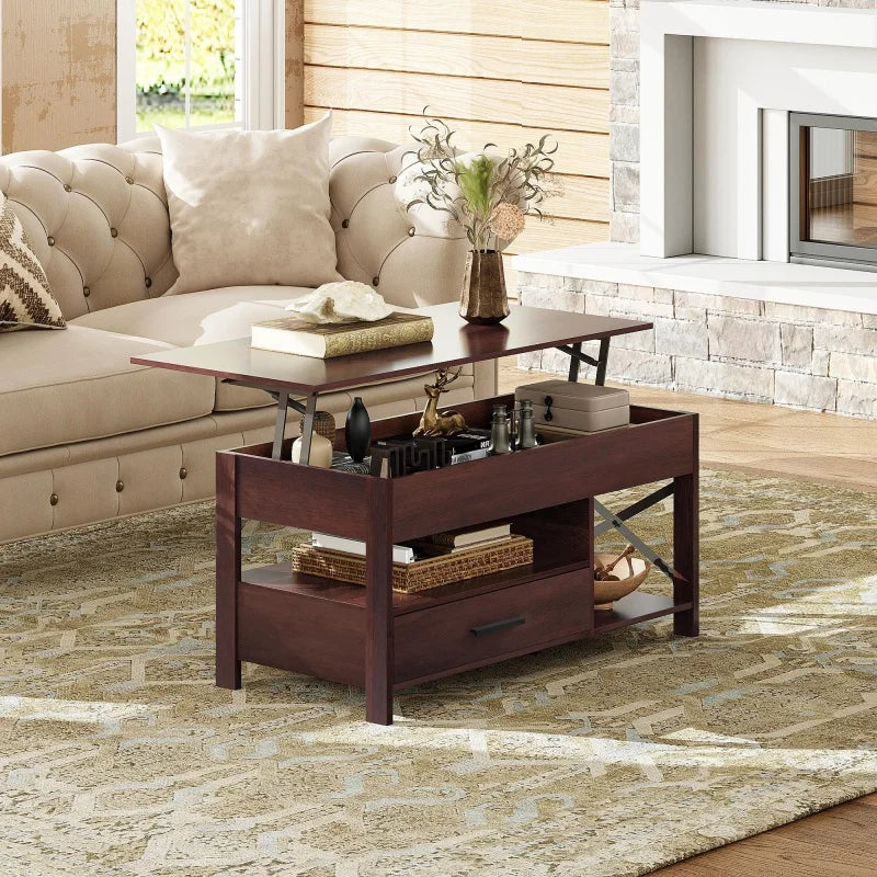 Galaxher Lift Top Coffee Table With Hidden Storage