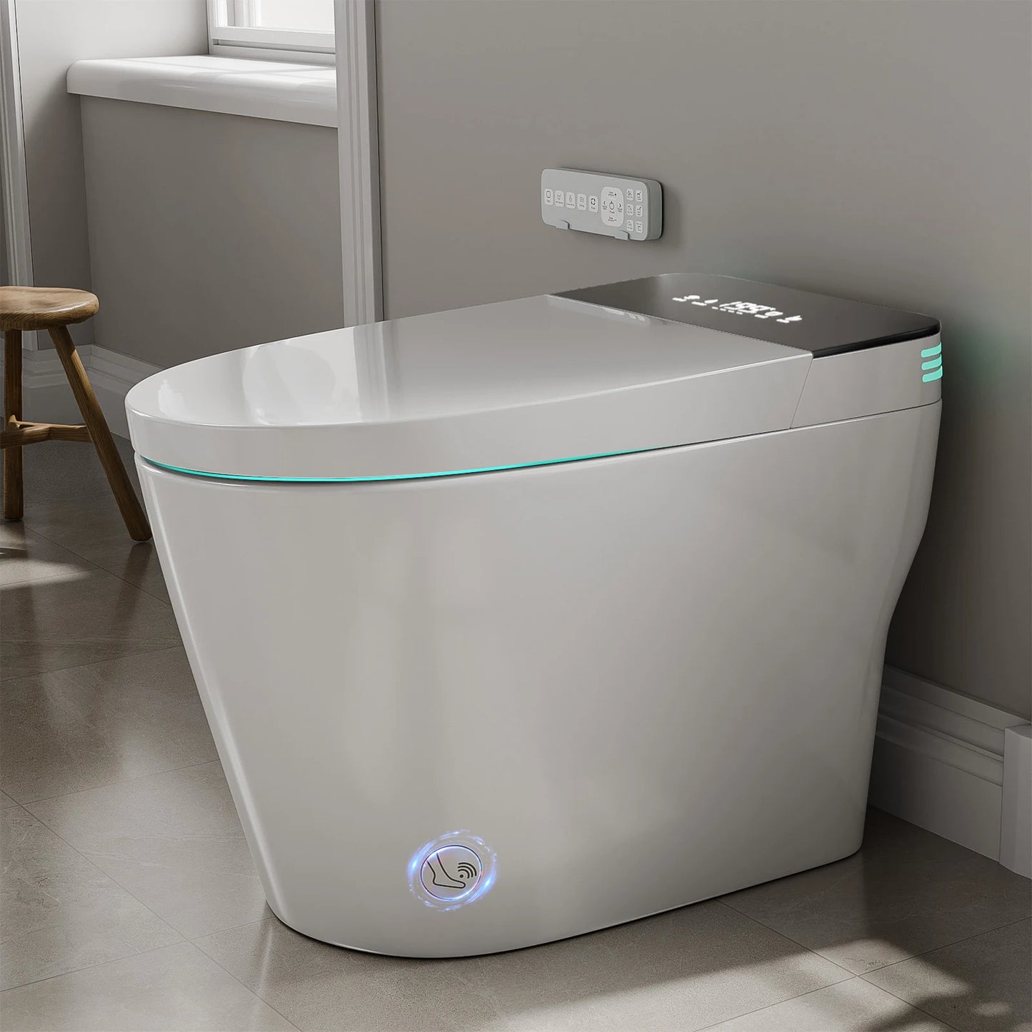 Smart Toilet With Built In Bidet And Heated Autoflush