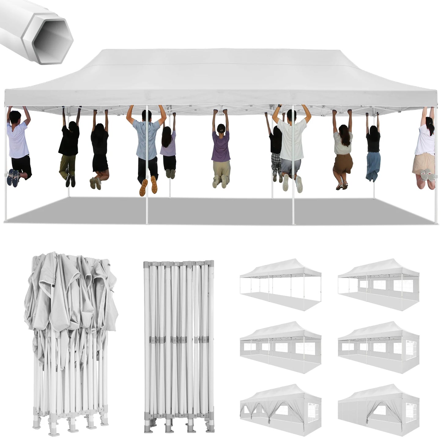 COBIZICN Pop Up Canopy Tent Gazebo 8 Sidewalls Outdoor