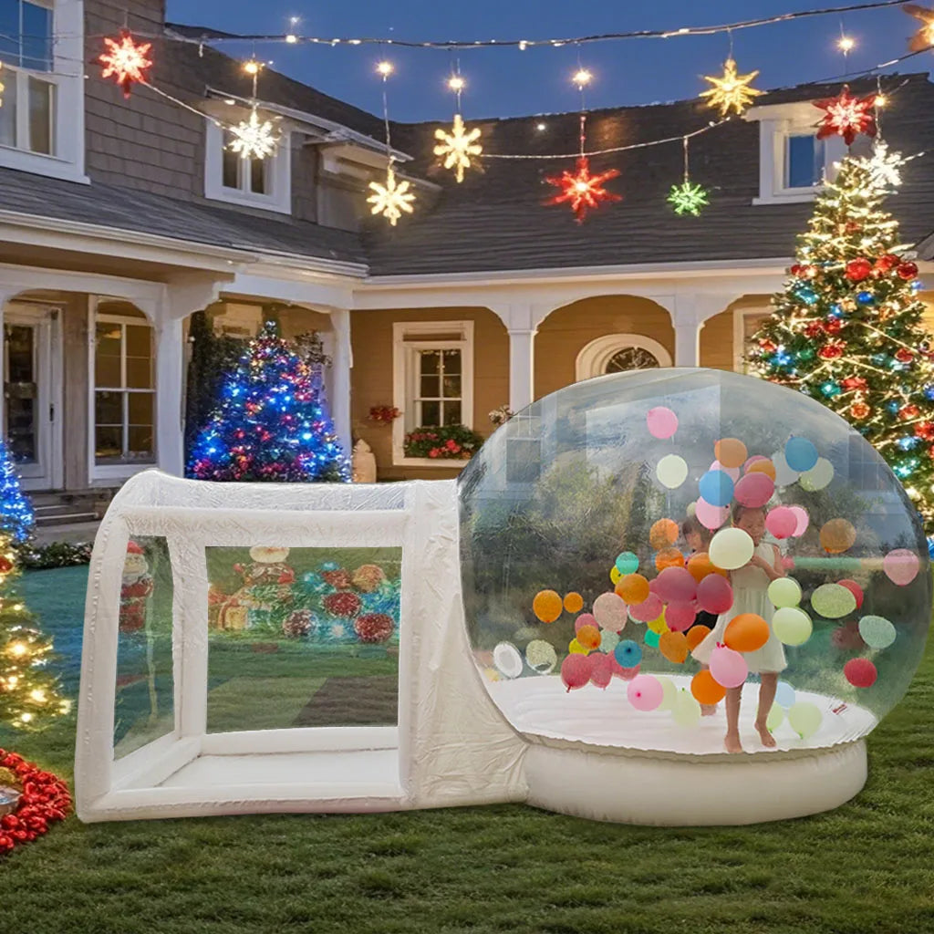 Ejia Inflatable Bubble House With Trampoline And Transparent Dome