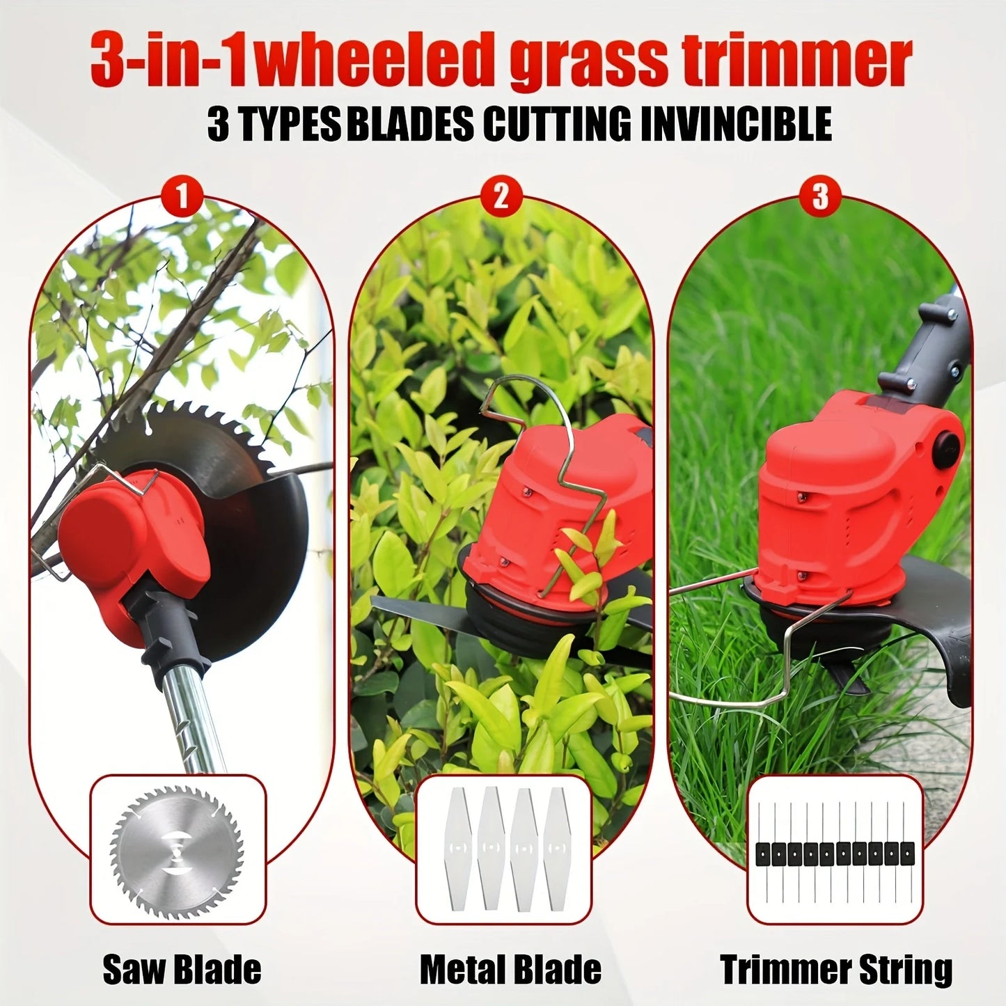 2025 Portable Cordless Electric Lawn Mower With High-Capacity Batteries
