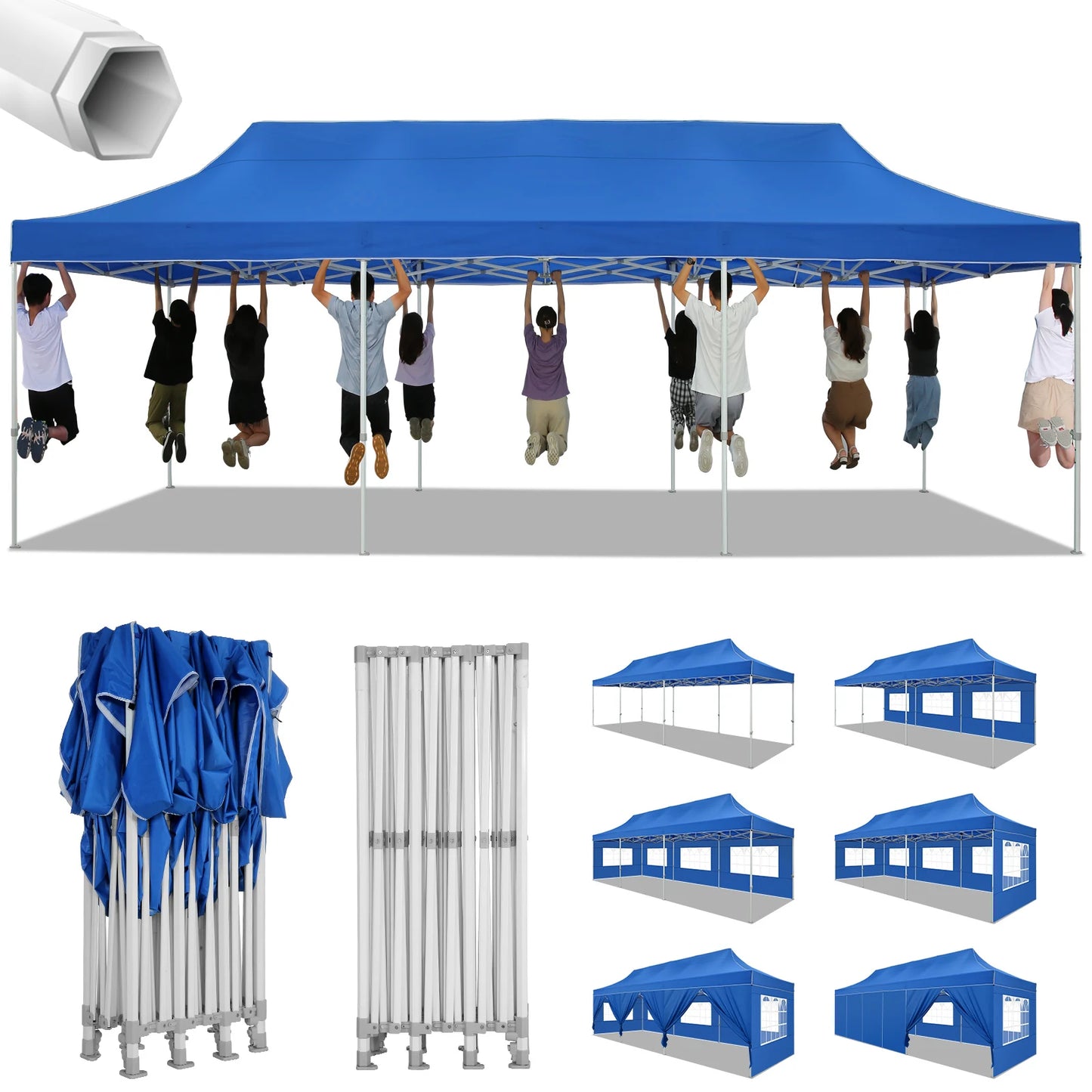COBIZICN Pop Up Canopy Tent Gazebo 8 Sidewalls Outdoor