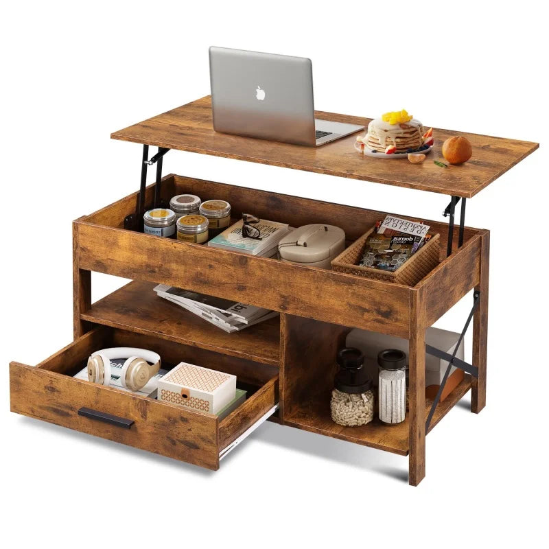 Galaxher Lift Top Coffee Table With Hidden Storage