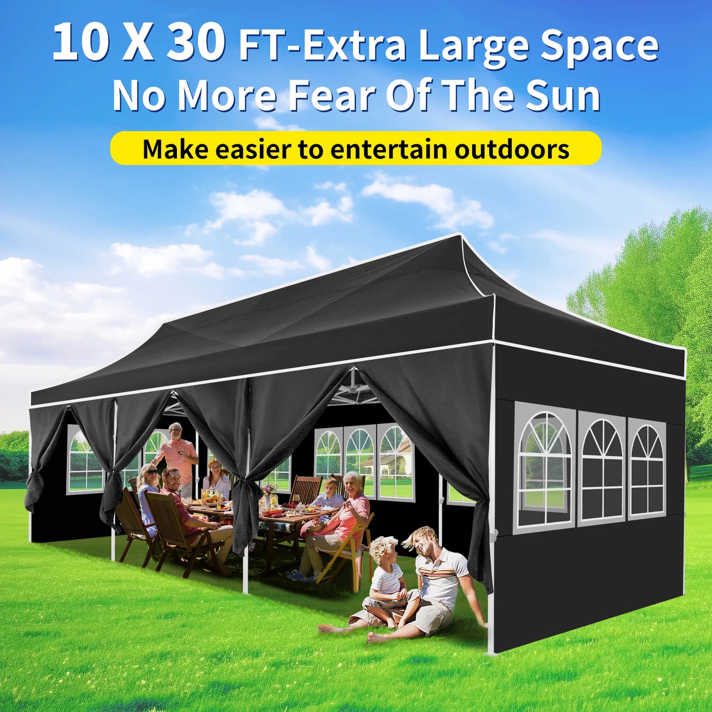 COBIZICN Pop Up Canopy Tent Gazebo 8 Sidewalls Outdoor