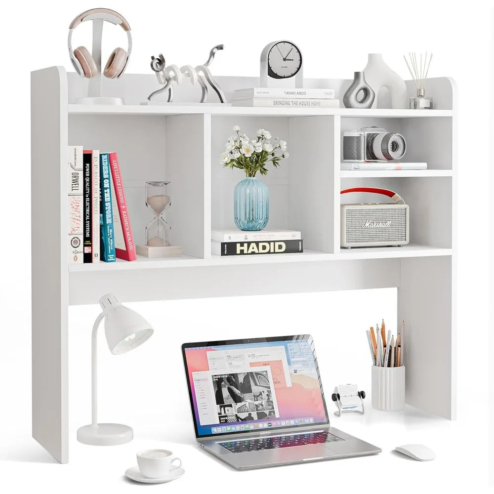 Wooden Desktop Bookshelf 3 Tier Desk Organizer Home Office