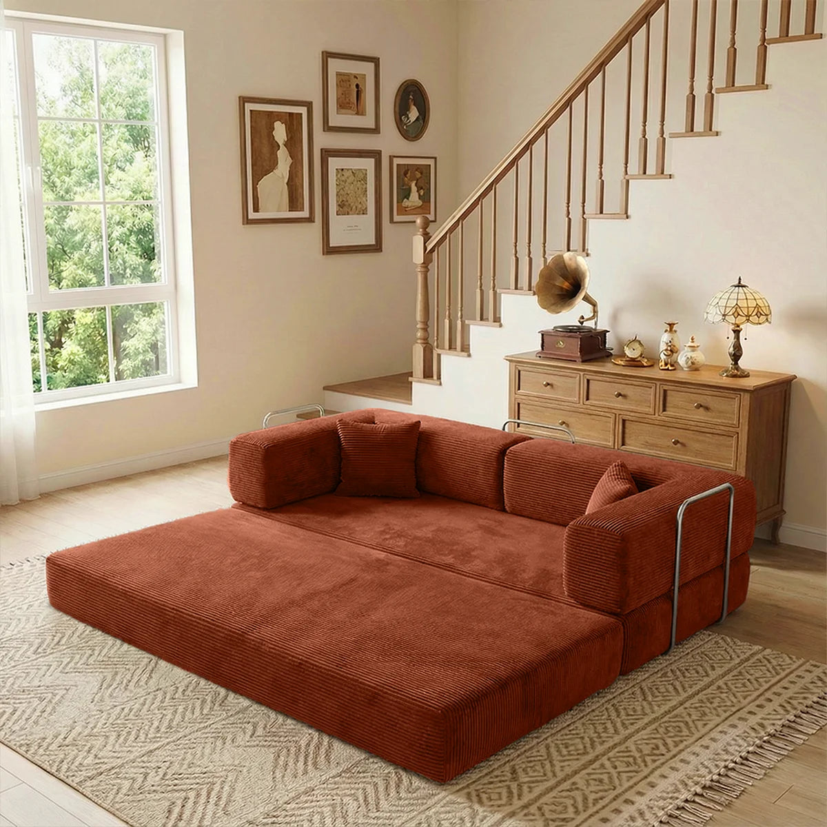 YQzyphyna Futon Sofa Bed 4in1 Convertible Couch Loveseat