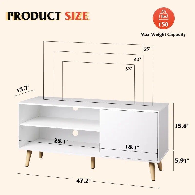 GALAXHERO TV Stand With Storage Console For Living Room