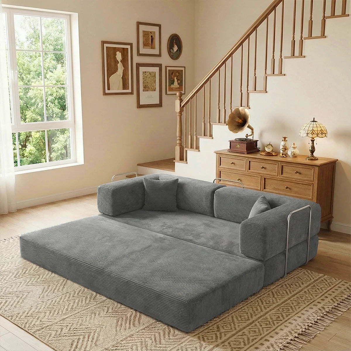 YQzyphyna Futon Sofa Bed 4in1 Convertible Couch Loveseat