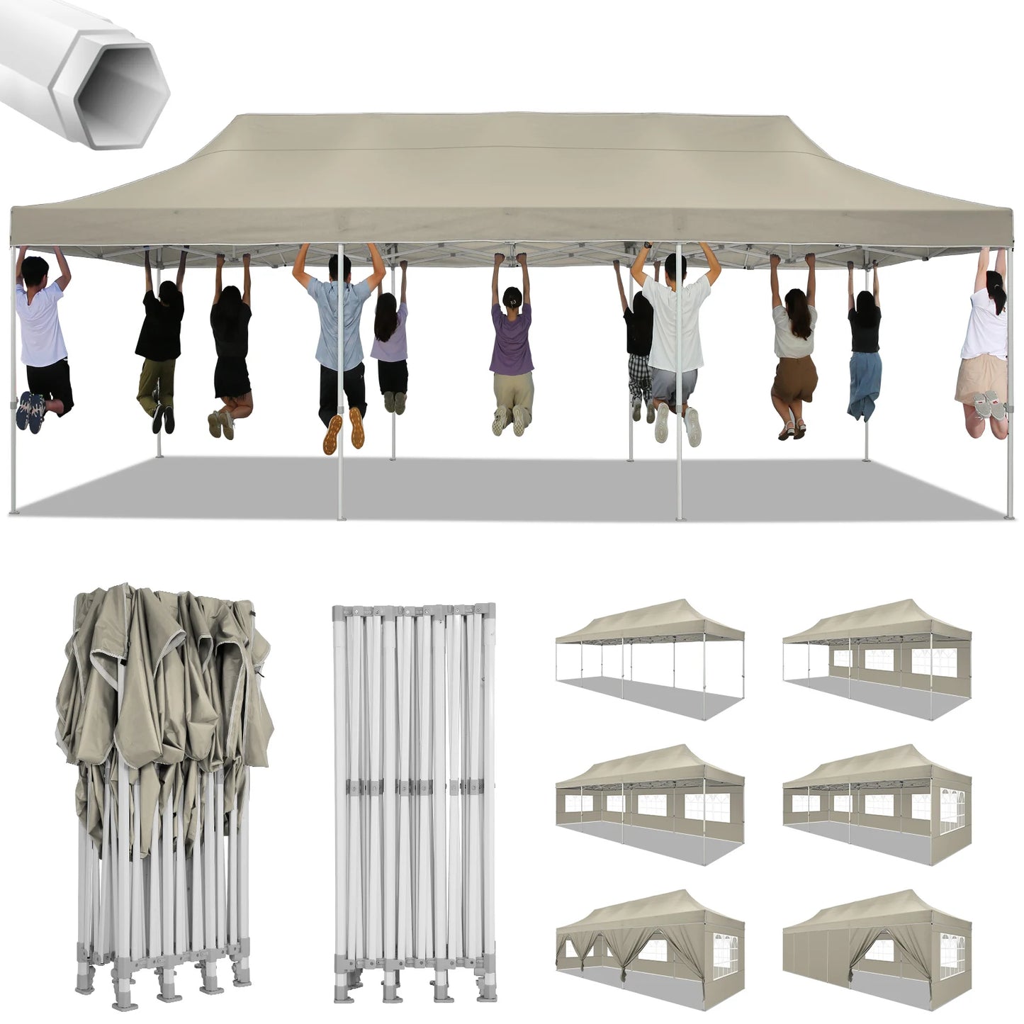 COBIZICN Pop Up Canopy Tent Gazebo 8 Sidewalls Outdoor
