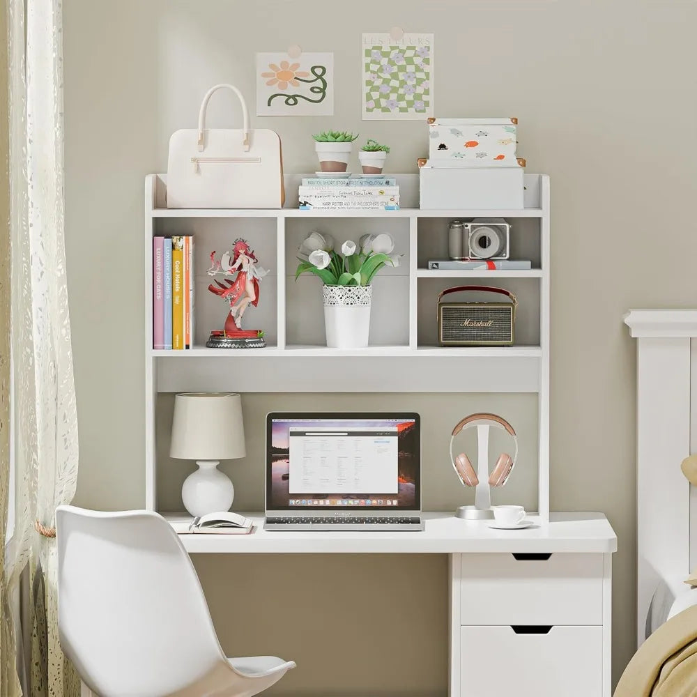 Wooden Desktop Bookshelf 3 Tier Desk Organizer Home Office