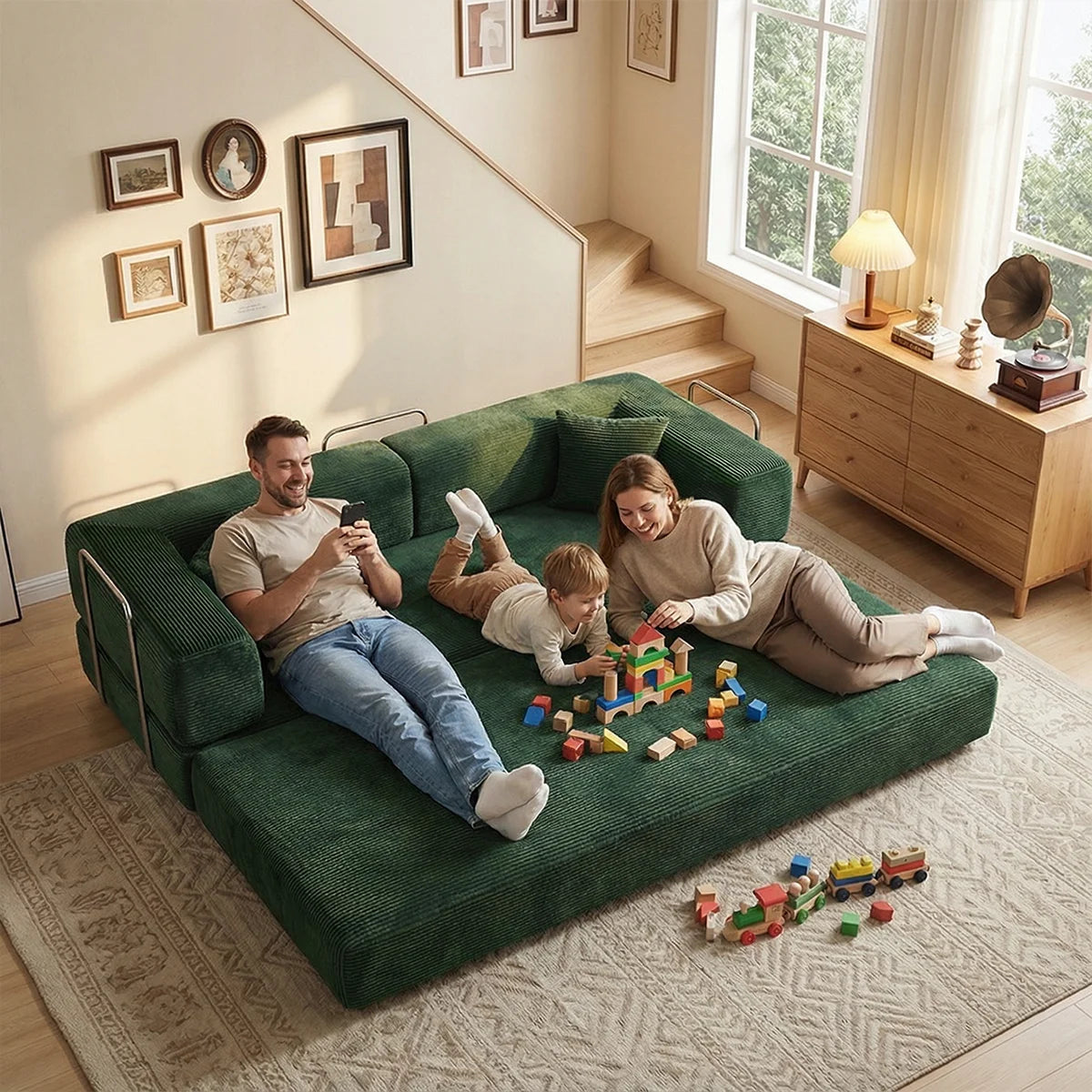YQzyphyna Futon Sofa Bed 4in1 Convertible Couch Loveseat