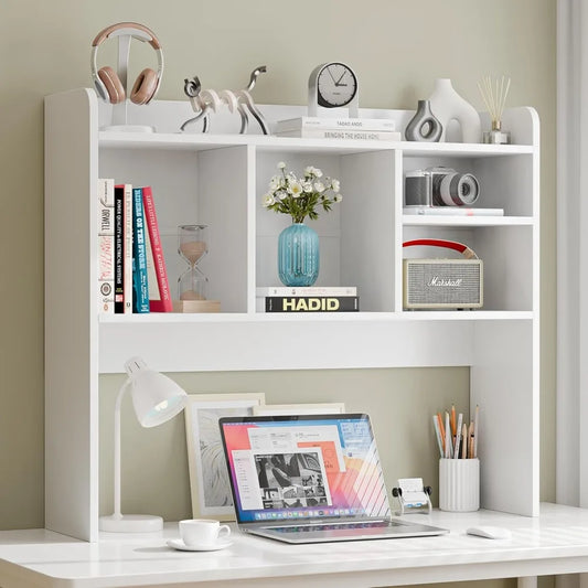 Wooden Desktop Bookshelf 3 Tier Desk Organizer Home Office