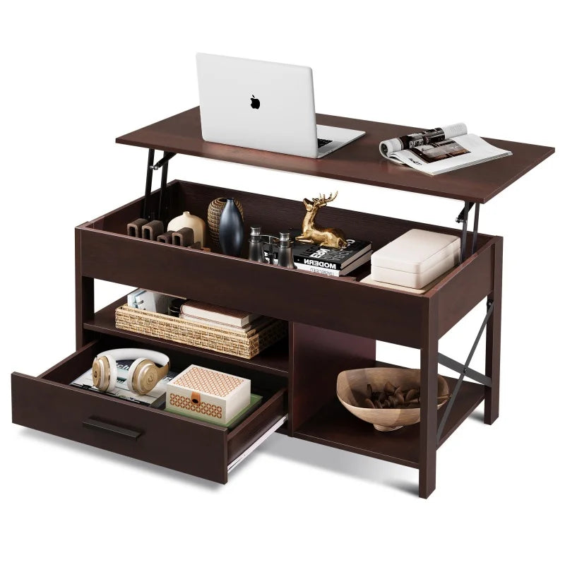 Galaxher Lift Top Coffee Table With Hidden Storage