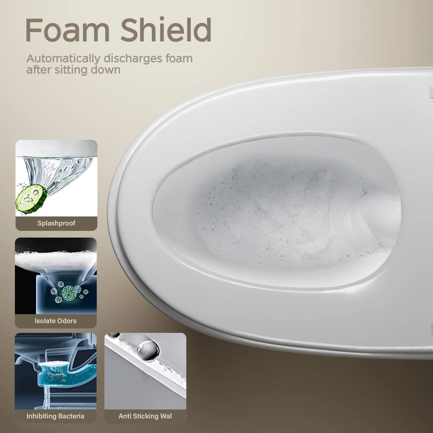 Smart Toilet With Built In Bidet And Heated Autoflush