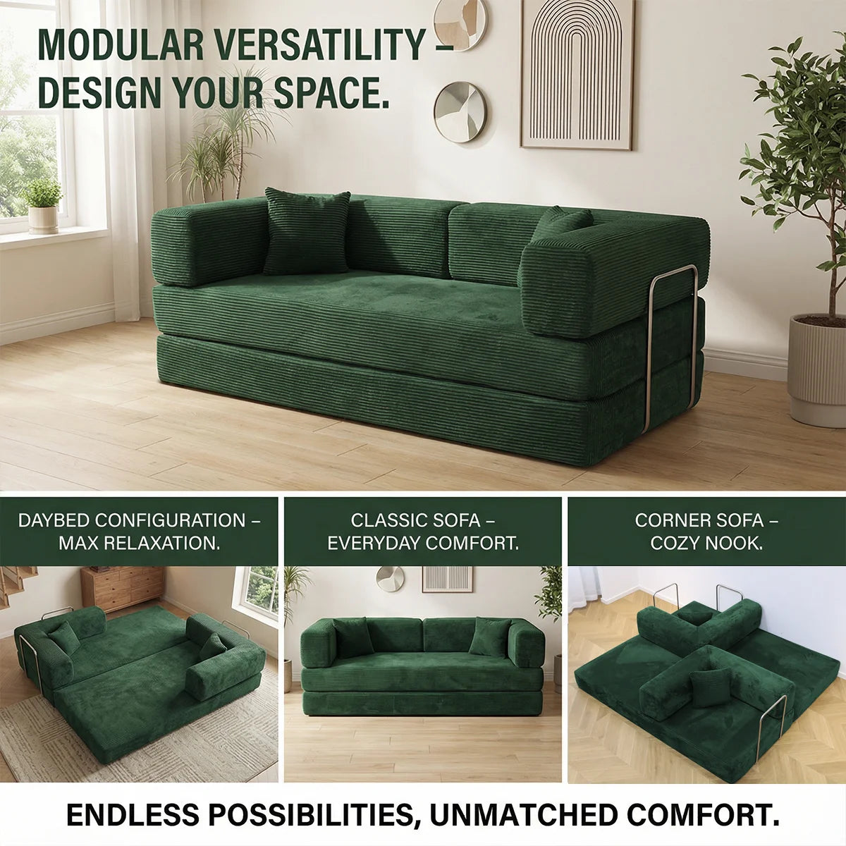 YQzyphyna Futon Sofa Bed 4in1 Convertible Couch Loveseat