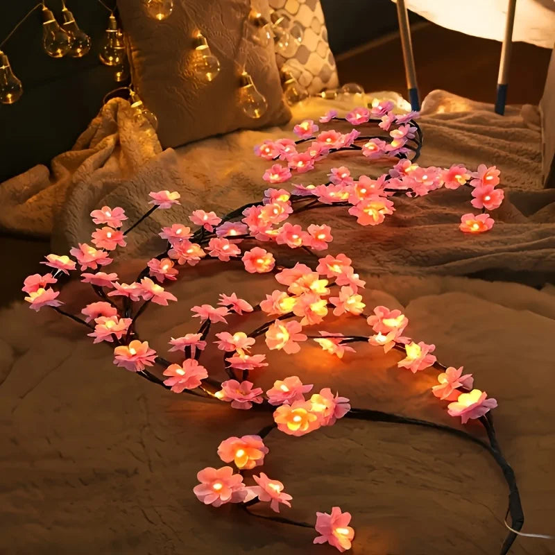 96LED Cherry Blossom Tree Light for Bedroom Decor Parties