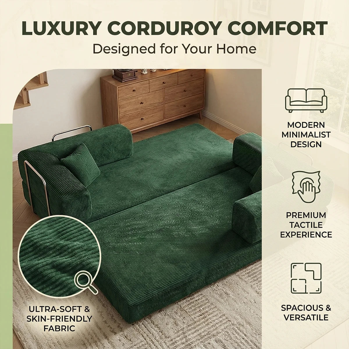 YQzyphyna Futon Sofa Bed 4in1 Convertible Couch Loveseat