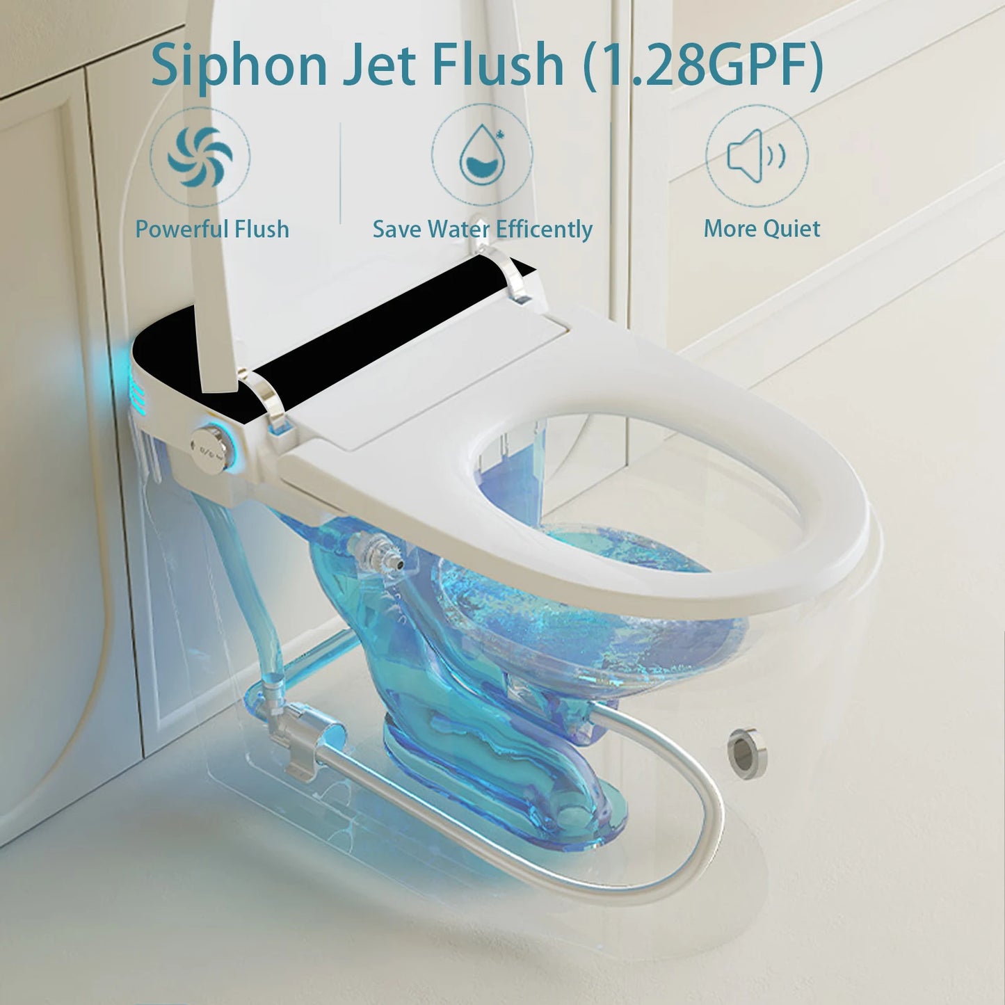 Smart Toilet With Built In Bidet And Heated Autoflush